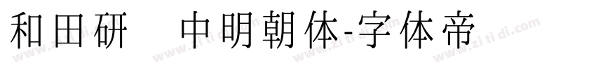 和田研 中明朝体字体转换